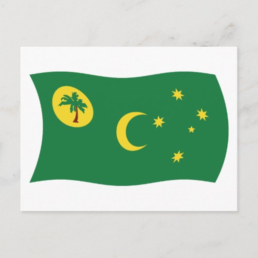 Cocos Islands Flag Postkarte (Vorderseite)