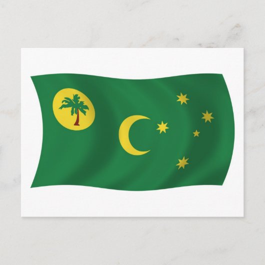 Cocos Islands Flag Postkarte (Vorderseite)