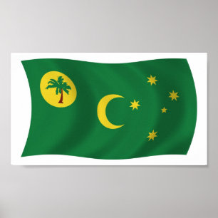 Cocos Islands Flagge Poster Druck