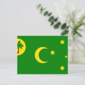 Cocos (Keeling)Inseln Flag CC Postkarte (Stehend Vorderseite)