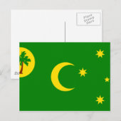 Cocos (Keeling)Inseln Flag CC Postkarte (Vorne/Hinten)