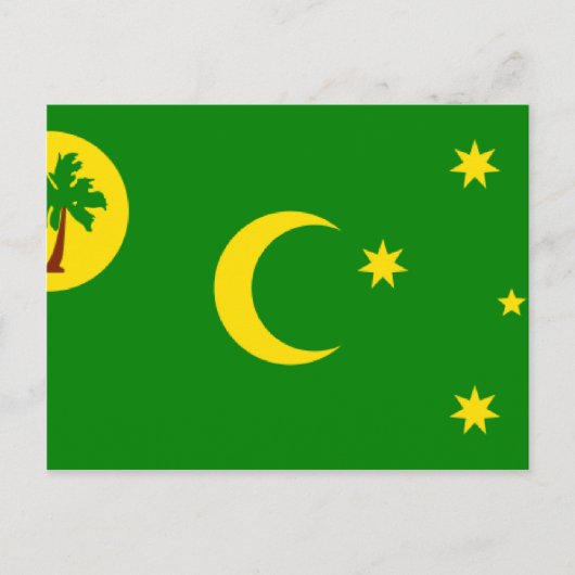 Cocos (Keeling)Inseln Flag CC Postkarte (Vorderseite)