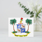 Cocos (Keeling) Islands Wappen CC Postkarte (Stehend Vorderseite)