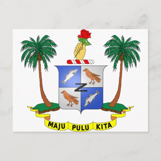 Cocos (Keeling) Islands Wappen CC Postkarte (Vorderseite)