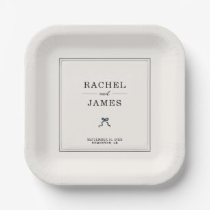 Cocotte-Bogen-Hochzeit Minimalistisch Elegante Rez Pappteller
