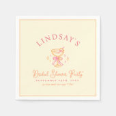 Coctail Bridal Shower Serviette (Vorderseite)