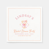 Coctail Bridal Shower Serviette (Vorderseite)