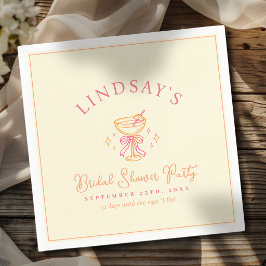 Coctail Bridal Shower Serviette