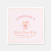 Coctail Bridal Shower Serviette (Vorderseite)