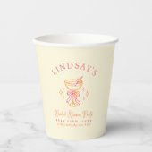 Coctail Bridal Shower Yellow Pappbecher (Vorderseite)