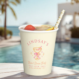 Coctail Bridal Shower Yellow Pappbecher