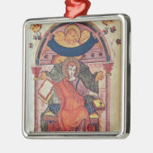 Cod.22 St Mark, vom Ada-Manuskript Silbernes Ornament (Links)