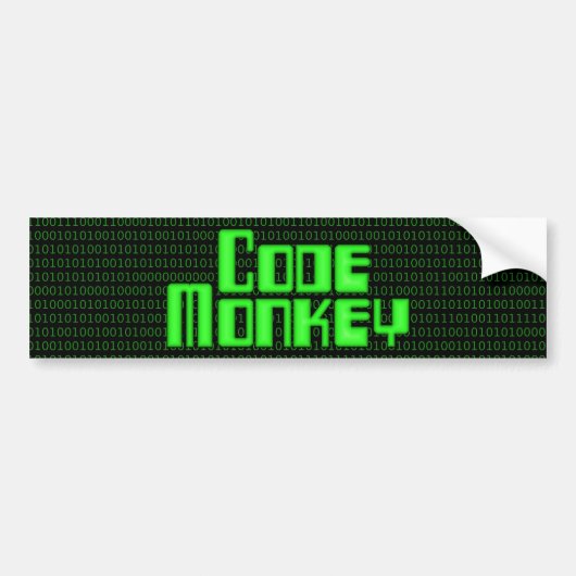 Code-Affen-Autoaufkleber Autoaufkleber (Vorne)