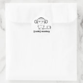 [Code] Affenaufkleber Runder Aufkleber (Tasche)