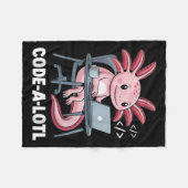 Code-alotl Funny Axolotl T-Shirt für Programmierer Fleecedecke (Vorderseite (Horizontal))