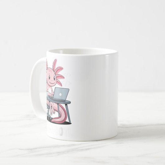 Code-alotl Funny Axolotl T-Shirt für Programmierer Kaffeetasse (Vorderseite Links)