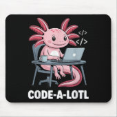 Code-alotl Funny Axolotl T-Shirt für Programmierer Mousepad (Vorne)