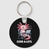 Code-alotl Funny Axolotl T-Shirt für Programmierer Schlüsselanhänger (Vorderseite)