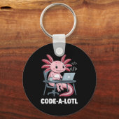 Code-alotl Funny Axolotl T-Shirt für Programmierer Schlüsselanhänger (Vorderseite)