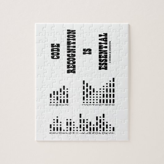 Code-Anerkennung ist wesentlich (Morsealphabet) Puzzle (Vertikal)
