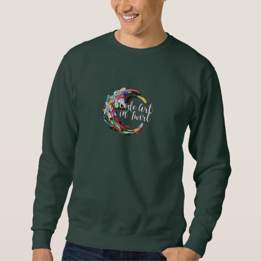 Code Art in Twirl Sweatshirt (Vorderseite)
