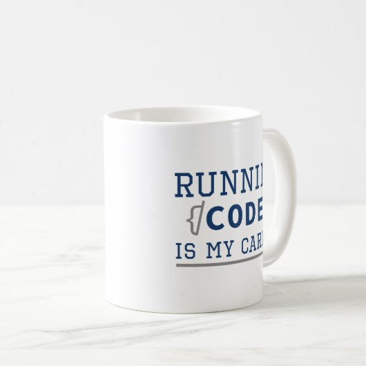 Code ausführen ist mein Cardio Kaffeetasse (VorderseiteRechts)