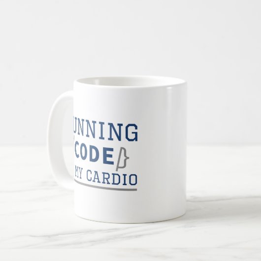 Code ausführen ist mein Cardio Kaffeetasse (Vorderseite Links)