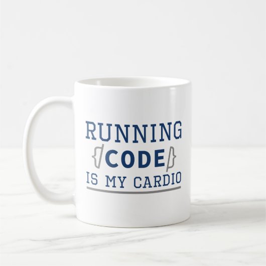 Code ausführen ist mein Cardio Kaffeetasse (Links)