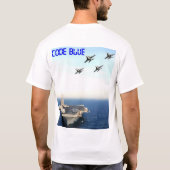 Code-Blau: CVN 70 T-Shirt (Rückseite)