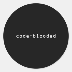 Code-Blockierter Programmiercoding-Programmer Runder Aufkleber