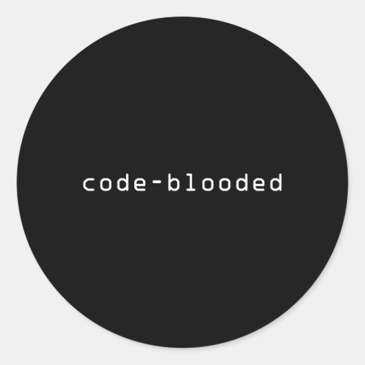 Code-Blockierter Programmiercoding-Programmer Runder Aufkleber (Vorderseite)