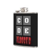 CODE Blooded Coded Computer Programmer Funny Flachmann (Links)
