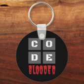 CODE Blooded Coded Computer Programmer Funny Schlüsselanhänger (Vorderseite)