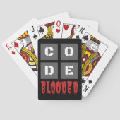 CODE Blooded Coded Computer Programmer Funny Spielkarten (Rückseite)