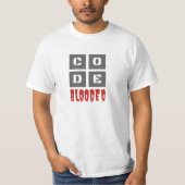 CODE Blooded Coded Computer Programmer Funny T-Shirt (Vorderseite)