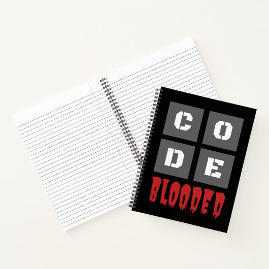 Code Blooded Coding Computer Programmieren Funny Notizblock (Innenseite)
