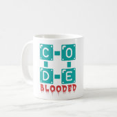 CODE BLOOOD - PROGRAMMER KAFFEETASSE (Vorderseite Links)