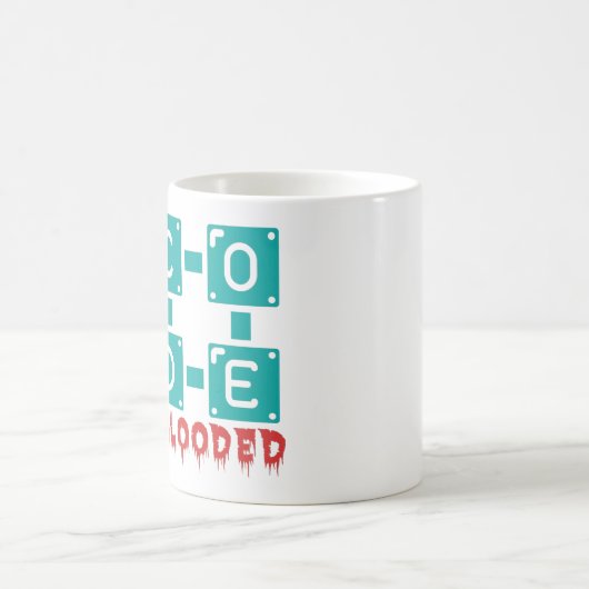 CODE BLOOOD - PROGRAMMER KAFFEETASSE (Mittel)