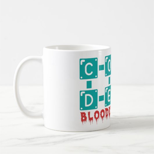 CODE BLOOOD - PROGRAMMER KAFFEETASSE (Links)
