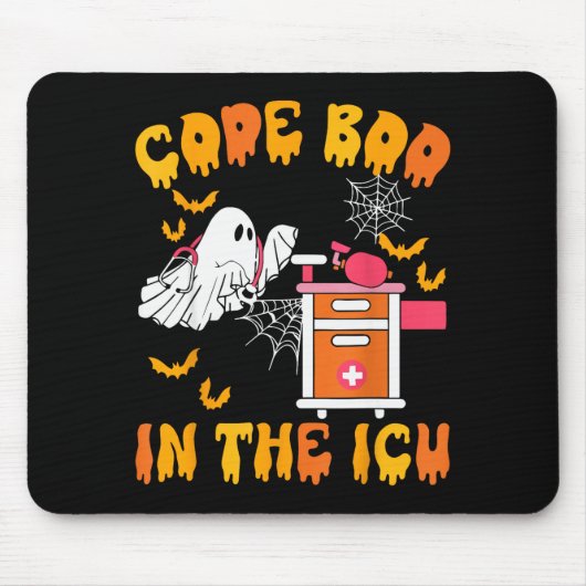 Code Boo In The Icu Ghost Nurse Halloween Soky Sea Mousepad (Vorne)