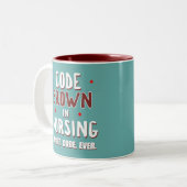 Code Brown Nursing Worst Code je Zweifarbige Tasse (Vorderseite Links)