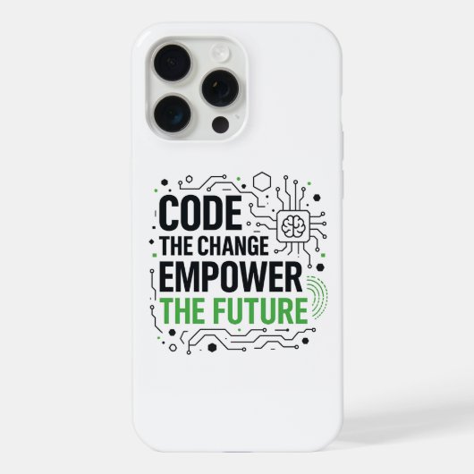 "Code Change Empower Future Case | Tech Revolution iPhone Hülle (Rückseite)