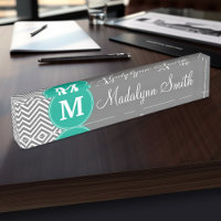 Code-Chevrons-Muster Benutzerdefinierter Monogramm
