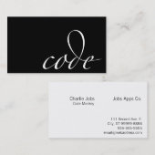 Code: Code-Affe, Programmierer Visitenkarte (Vorne/Hinten)