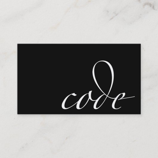 Code: Code-Affe, Programmierer Visitenkarte (Vorderseite)