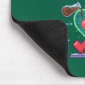 Code & Coffee Herzschlag | Lustiger Geek Programmi Mousepad (Ecke)