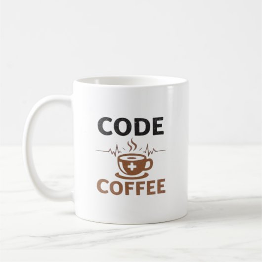 Code Coffee Nurse Humor Shift Life Kaffeetasse (Links)