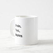 Code Coffee Repeat Tasse – Lustiger Softwareentwic (Vorderseite Links)