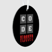 CODE-Computer-Programmierer mit bloßem Code Funny Ornament (Vorderseite)