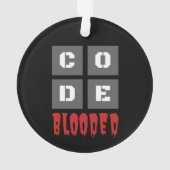 CODE-Computer-Programmierer mit bloßem Code Funny Ornament (Rückseite)
